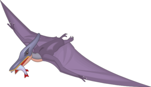 Pteranodon With A Fish In Mouth Clip Art